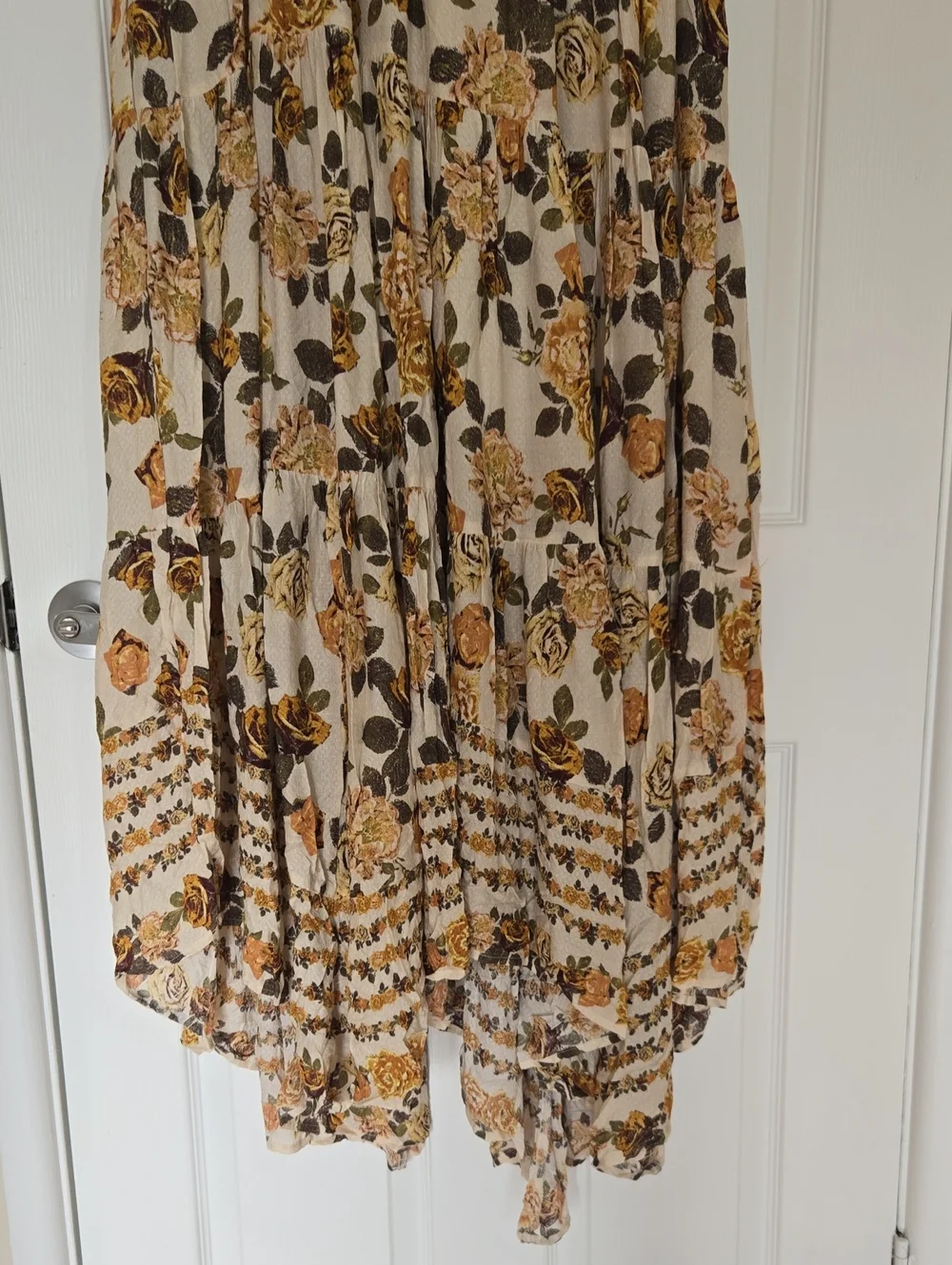 Free People Rows of Roses Maxi Dress Ivory Floral NWT Womens Size S